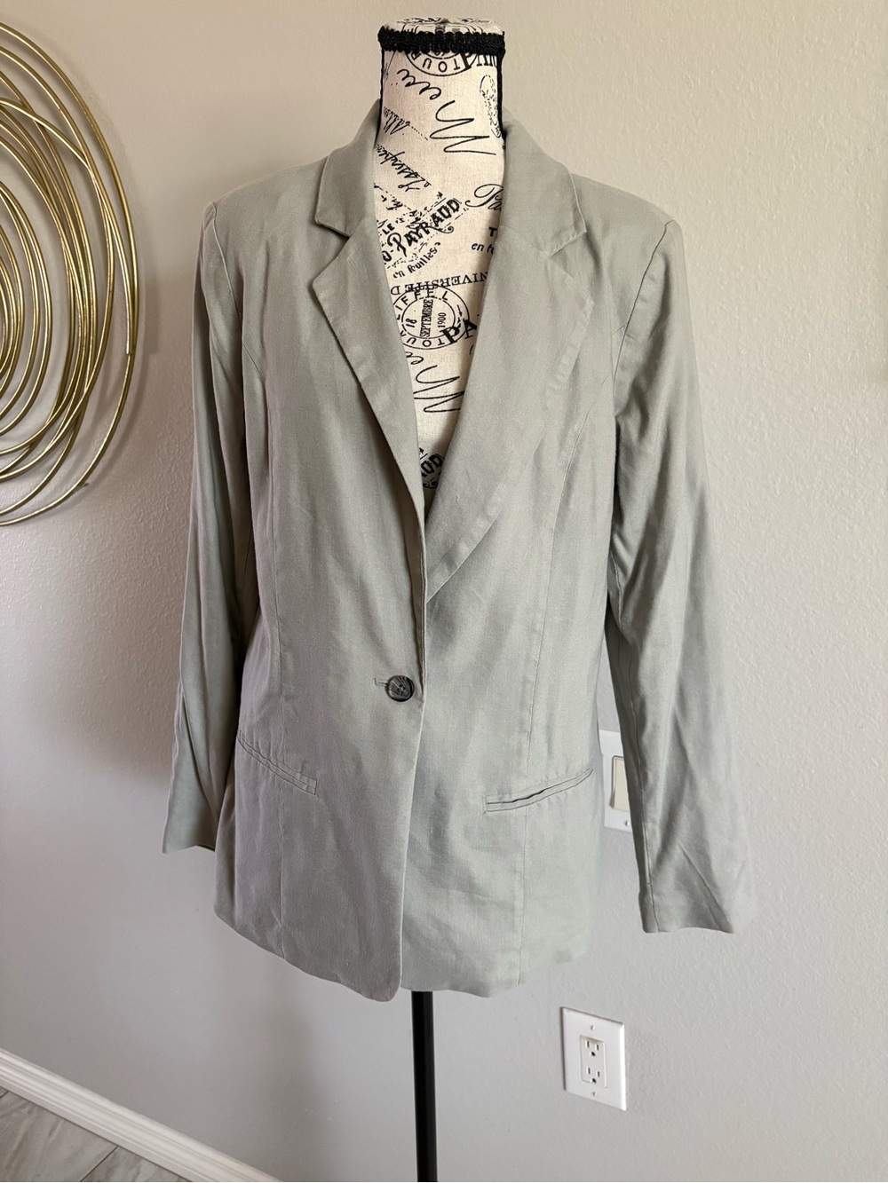 41 Hawthorn Light Gray Single-Button Blazer